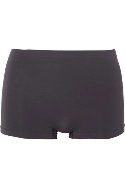 Hanro Touch Feeling Stretch-jersey Boy Shorts In Charcoal