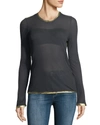 Zadig & Voltaire Willy Golden Foil-detail Long-sleeve T-shirt In Black
