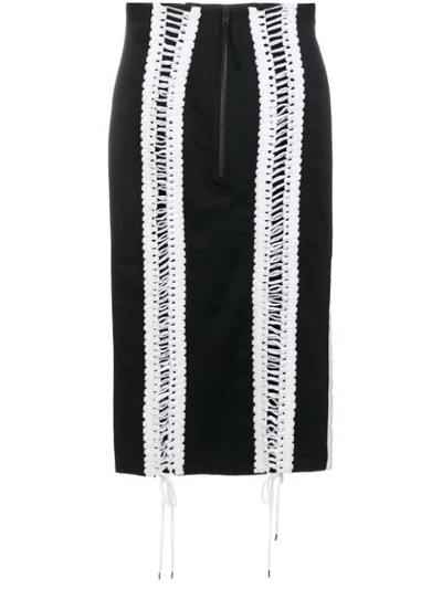 Ktz Lace-up Skirt In Black