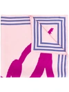 Kenzo Logo Print Scarf - Pink