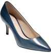 Cole Haan Vesta Grand Leather Point-toe Pumps, Marine Blue In Marine Blue Leather