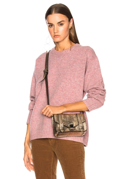 Acne Studios Samara Fuller Fit Sweater In Stripes,pink,gray