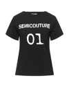 Semicouture T-shirts In Black