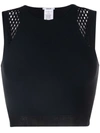 Wolford Shuri Cropped Tank Top In Black