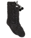 Ugg Pom Pom Fleece Slipper Socks In Charcoal