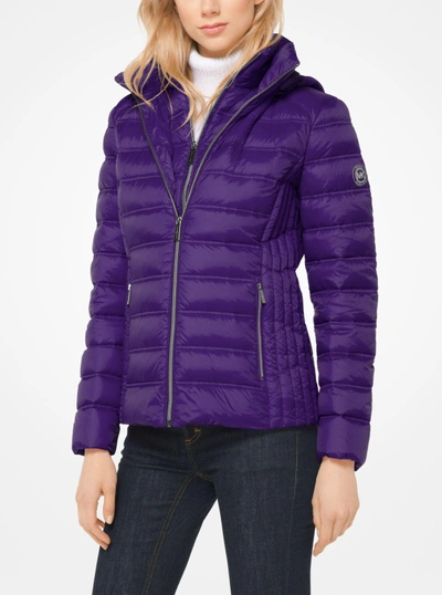 Michael kors layered 2025 nylon down jacket