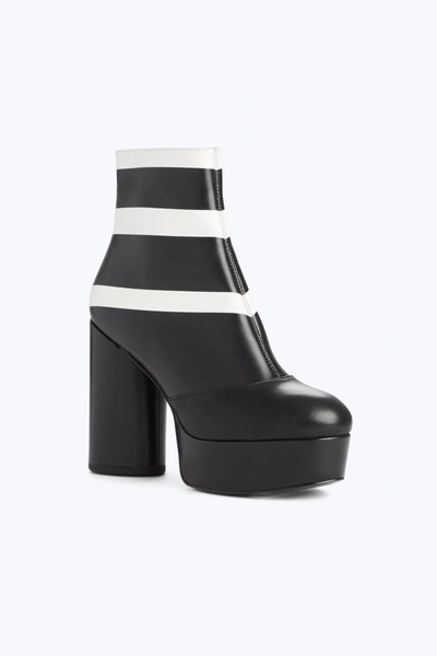 Marc Jacobs Women's Amber Leather High Heel Platform Booties In Black/white