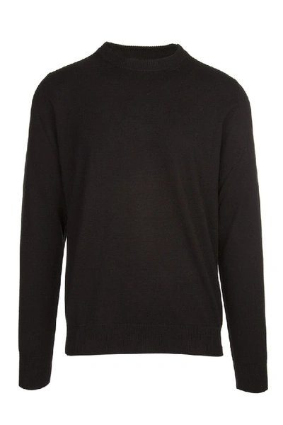 Maison Margiela Wool Patched Sweater In Nero