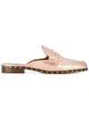 Valentino Garavani Soul Rockstud Mules In Pastel Pink