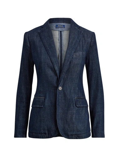 Polo Ralph Lauren Single-button Denim Blazer In Indigo