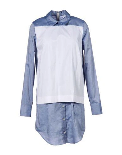 Thakoon Addition Shirt Dress In Sky Blue