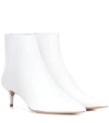 Alexandre Birman Kittie Leather Ankle Boots In White