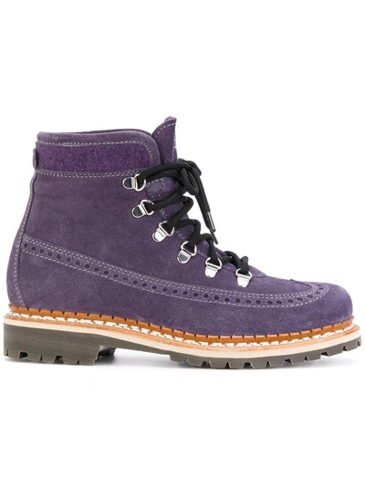 Tabitha Simmons Lace-up Ankle Boots In Purple