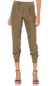 Atm Anthony Thomas Melillo Silk Jogger Pants In Olive