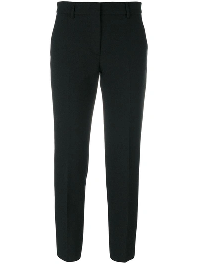 Msgm Cropped Trousers In Black