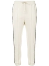 Gucci Crystal Techno Jersey Track Pants In Neutrals