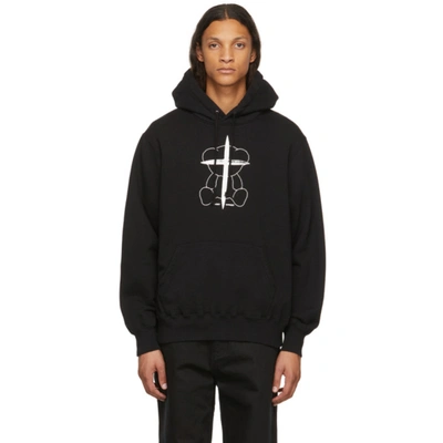 Undercover Cross Bear Graphic Cotton Hoodie In Black