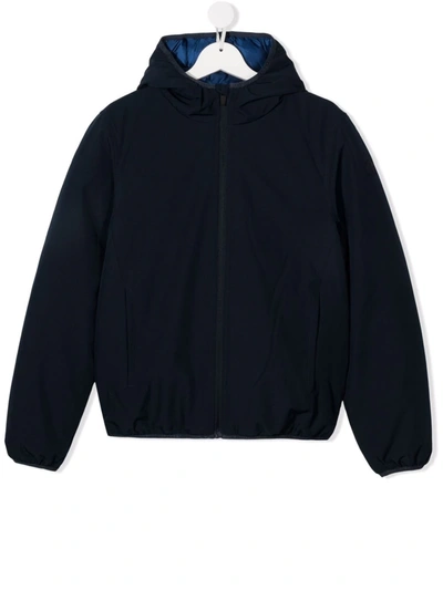 North Sails Teen Hooded Zip-up Jacket In Blue
