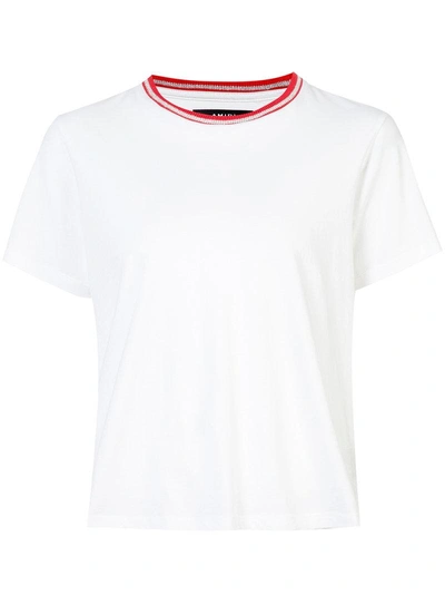 Amiri Ringer Slogan-print T-shirt - White