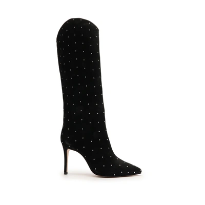 Schutz Maryana Studded Suede Boot In Black