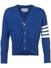 Thom Browne 4-bar Short Cardigan In Blue