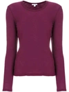 James Perse Classic Fitted Top - Pink In Pink & Purple