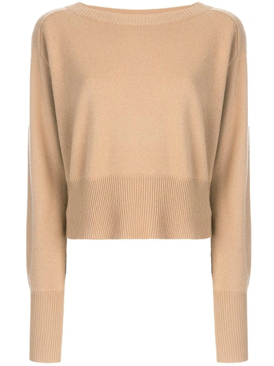 Theory Relaxed Boat Pullover - Nude & Neutrals