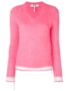 Msgm Stripe Detail Jumper - Pink