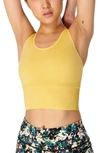 Sweaty Betty Stamina Longline Sports Bra In Butter Yellow