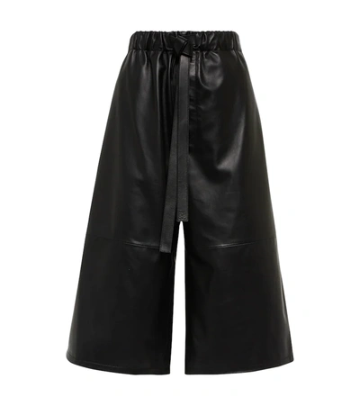 Loewe X Spirited Away Kaonashi Leather Culottes In Black