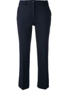 Pt01 Cropped Flared Trousers In Blue