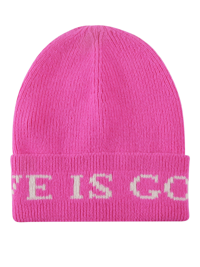 Ireneisgood Pink Wool And Cashmere Hat With Logo