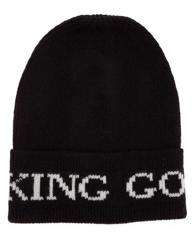 Ireneisgood Black Wool And Cashmere Hat With Logo