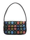 Staud Tommy Leather Beaded Shoulder Bag In Multi Argyl