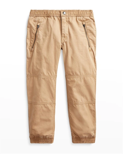 Ralph Lauren Kids' Boy's Poplin Jogger Pants In Camel