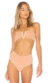 Bettinis Deep V Bandeau Top In Pink