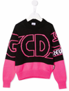 Gcds Mini Black And Pink Logo Sweater Kids