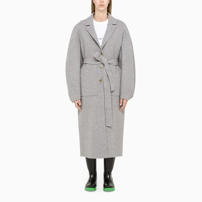 Loewe Grey Long Coat In Grey