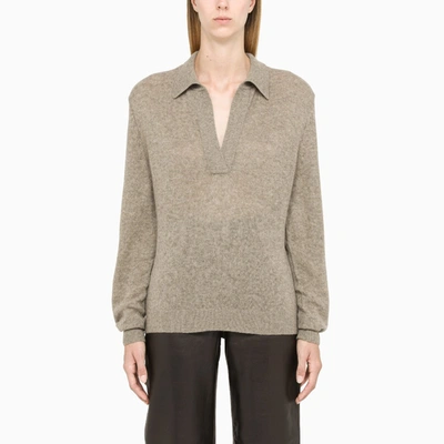 Khaite Beige Jo Pullover In Brown