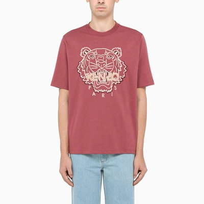 Kenzo Red T-shirt With Contrasting Logo Print