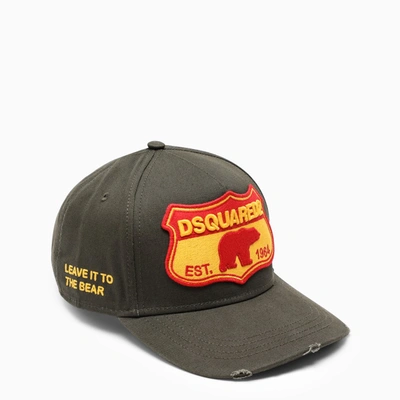 Dsquared2 Green Baseball Cap With Patch