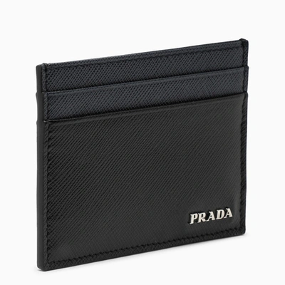 Prada Black/blue Credit Card Holder