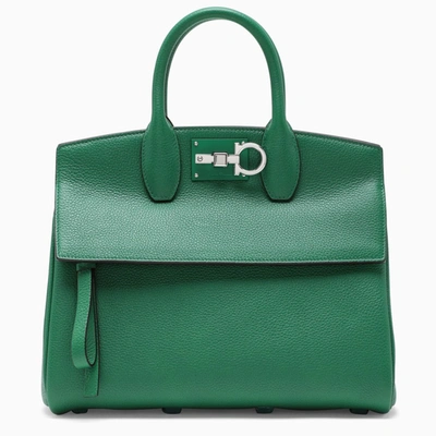 Ferragamo Green The Studio Tote Bag