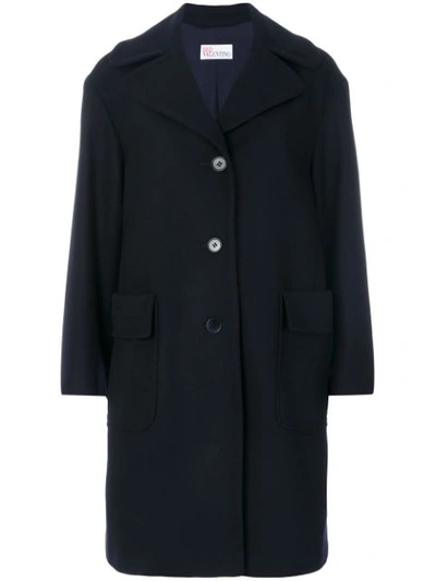 Red Valentino Wool-blend Coat In Blue