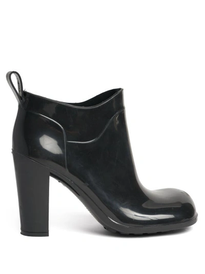 Bottega Veneta Shine Shiny Rubber Ankle Boots In Black