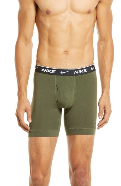 Nike Dri-fit Everyday Assorted 3-pack Performance Boxer Briefs In Orange