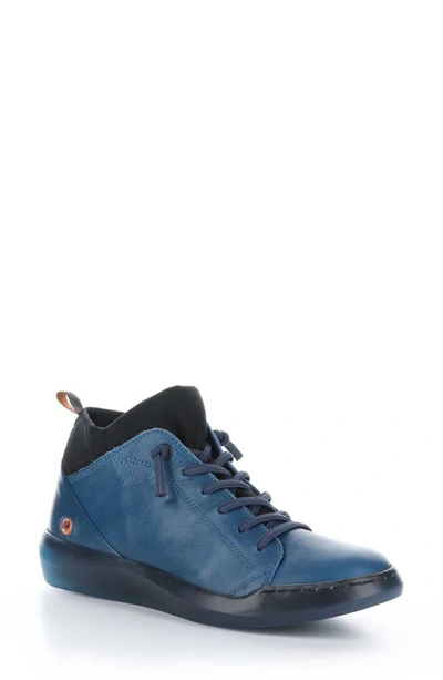Softinos By Fly London Biel Sneaker In 030 Blue Denim/ Black Leather