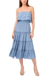 1.state Strapless Maxi Dress In Canyon Blue
