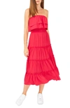 1.state Strapless Maxi Dress In Fresh Berry