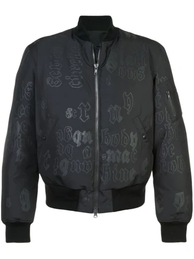 Yang Li Ktc Collaboration Printed Bomber Jacket In Black